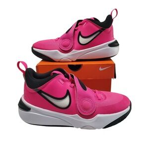 New Nike Team Hustle D 11 Kids Basketball Shoes Fierce Pink Black DV8996-6 Sz 6Y